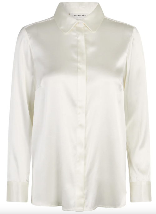 Silk Shirt Ivory |Silk Shirt i Ivory fra Rosemunde