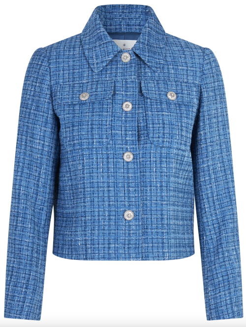 Tweed Jacket Blue | Tweed Jacket i Blue Allure Mix fra Rosemunde