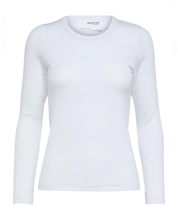 Dianna O-Neck Top - Bright White - Image 1
