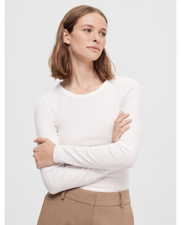 Dianna O-Neck Top - Bright White - Image 2