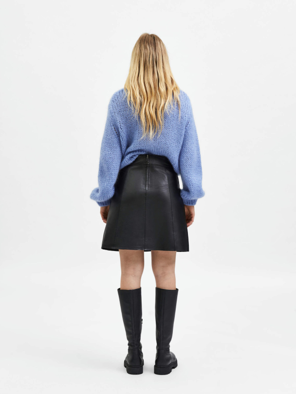 SELECTED FEMME Ibi Leather Skirt - Image 6