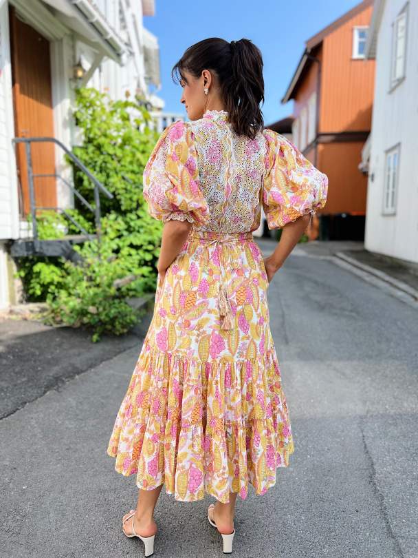 Cotton Slub Midi Dress - Grapes  - Image 2