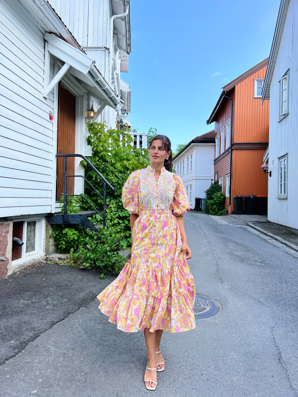 Cotton Slub Midi Dress - Grapes  - Image 6