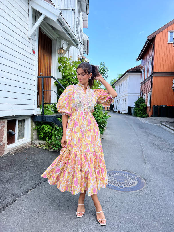 Cotton Slub Midi Dress - Grapes  - Image 7