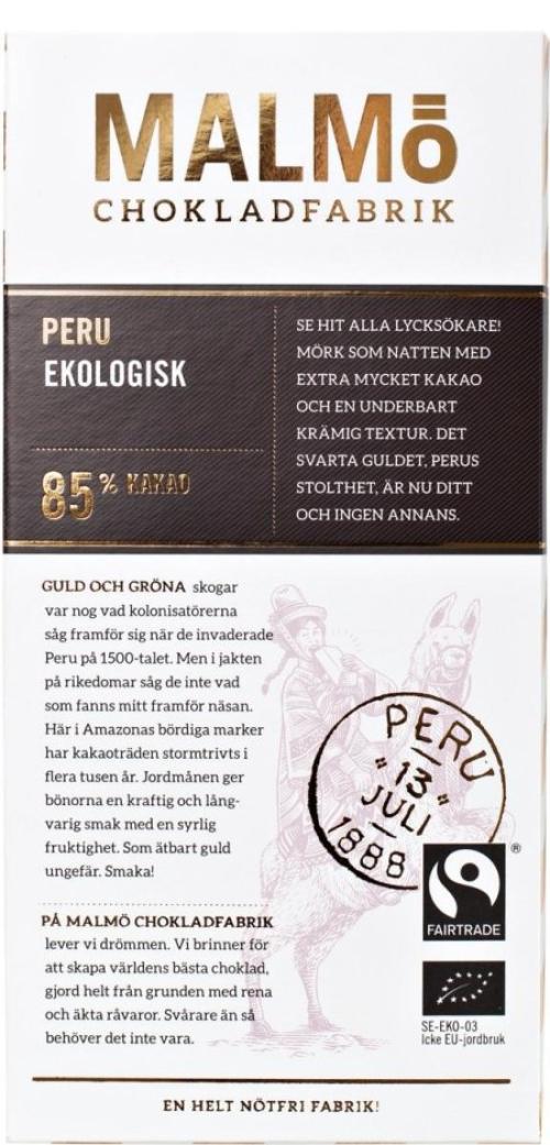 Malmö Peru 85% Fairtrade (vegan)