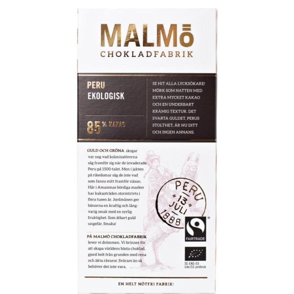 Malmö Peru 85% Fairtrade (vegan)
