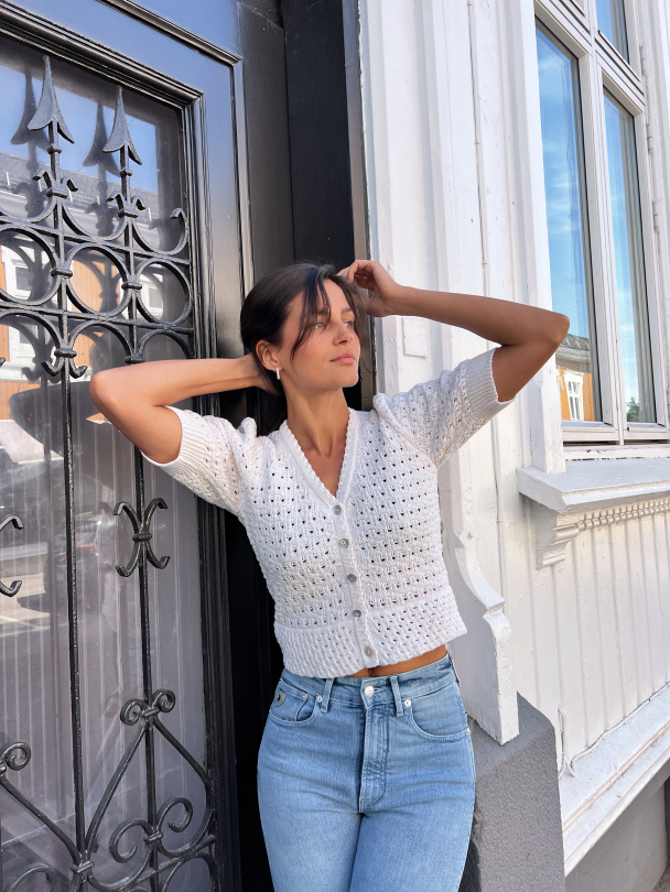 Turni Knit Cardigan - Antique White  - Image 4