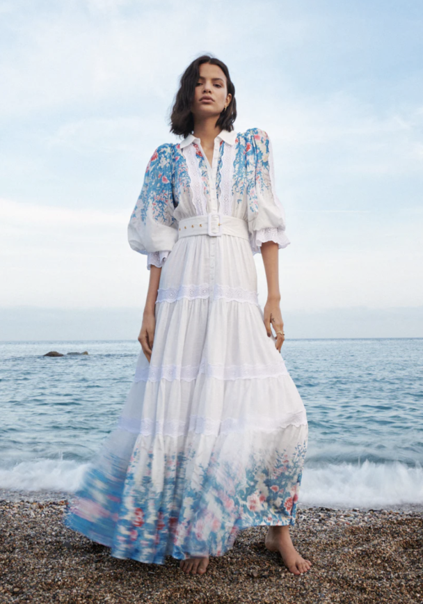 Cotton Slub Maxi Dress - Blue Field - Image 2