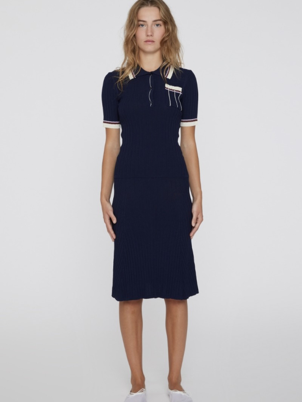 Knit Flared Midi Skirt - Image 1