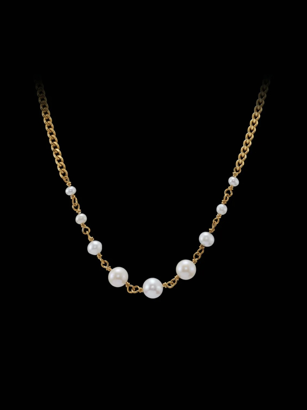 Dawn Necklace - Gold-plated Silver & Pearls - Image 1