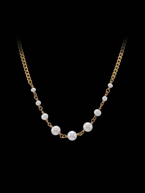 Dawn Necklace - Gold-plated Silver & Pearls