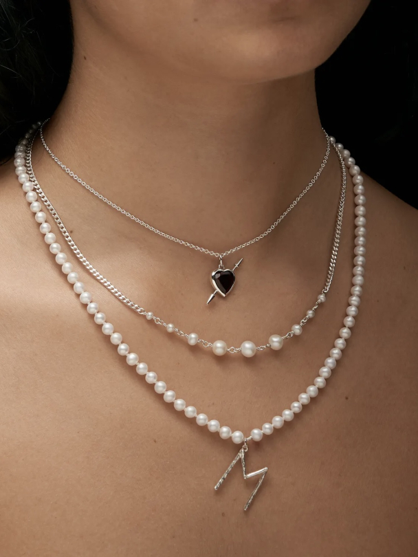 Rebel Love Necklace - Silver - Garnet - Image 2