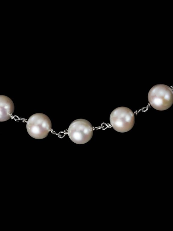 Rebel Necklace - Silver - Freshwater Pearl - Image 2