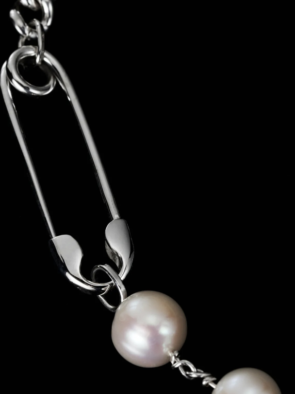 Rebel Necklace - Silver - Freshwater Pearl - Image 4