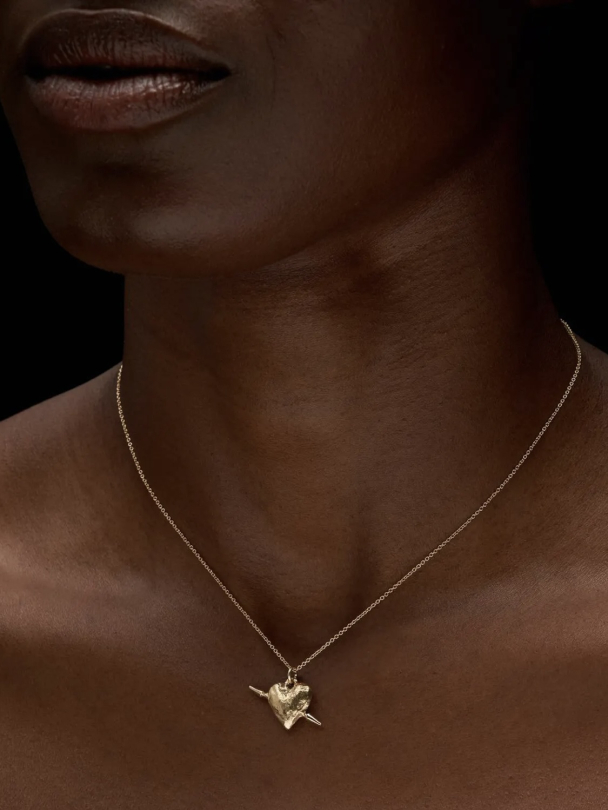 Tuvstarrs Heart Necklace - Gold-plated Silver - Image 1