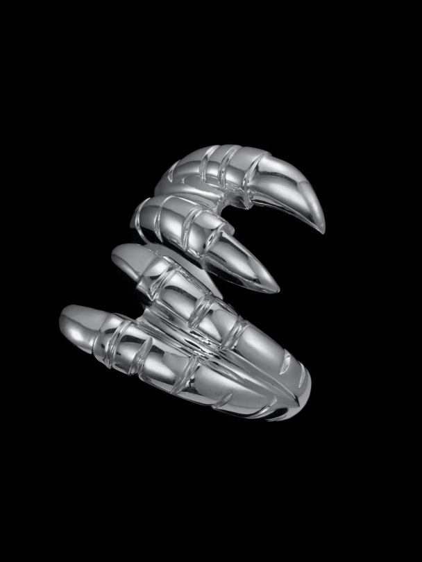 Claw Ring Double - Silver - Image 1