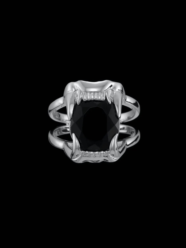 Jaw Stone Ring - Silver - Spinel - Image 1