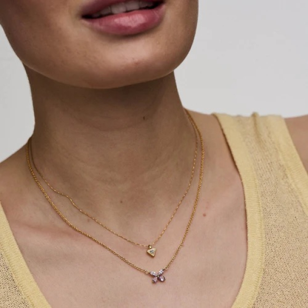 ORELIA Emerald Crystal Butterfly Necklace - Image 4