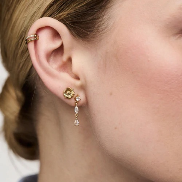 ORELIA Mixed Stone Earrings - Image 2