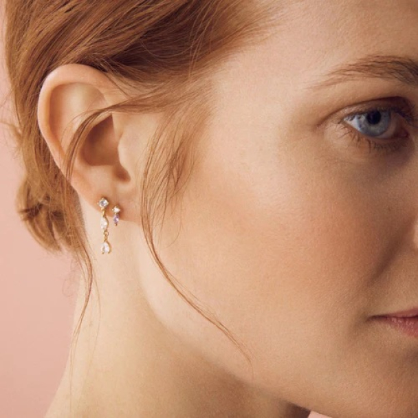 ORELIA Mixed Stone Earrings - Image 3