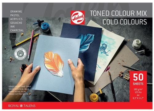 Talens Toned Paper – Cold color mix A4