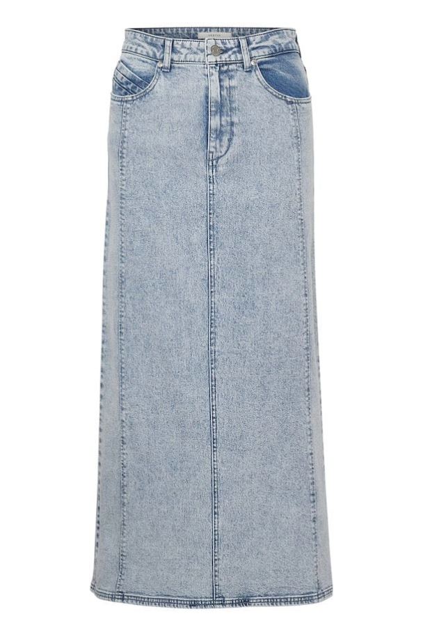 Janice Long Skirt - Washed Mid Blue  - Image 5