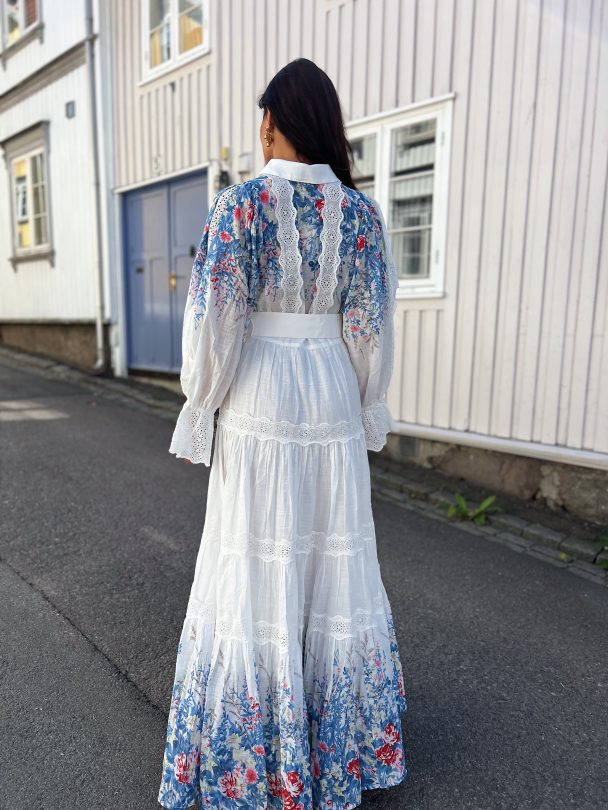 Cotton Slub Maxi Dress - Blue Field - Image 4