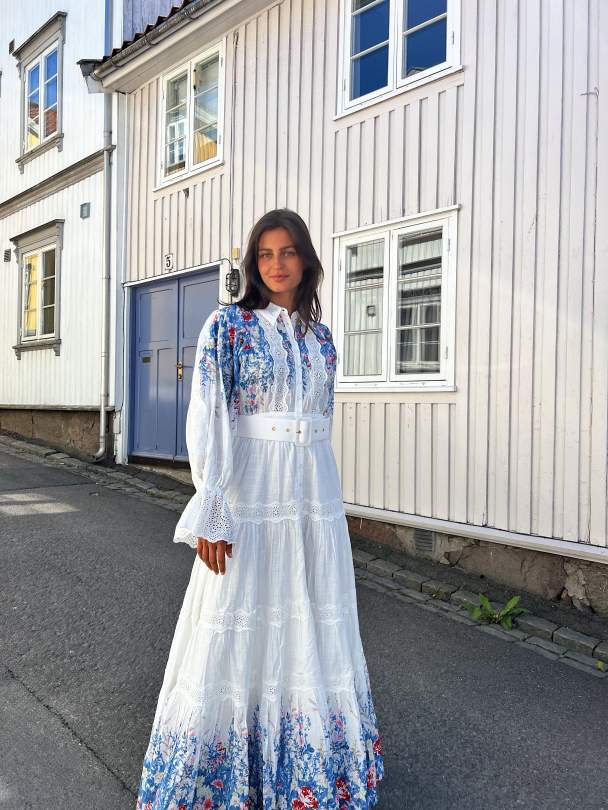 Cotton Slub Maxi Dress - Blue Field - Image 5