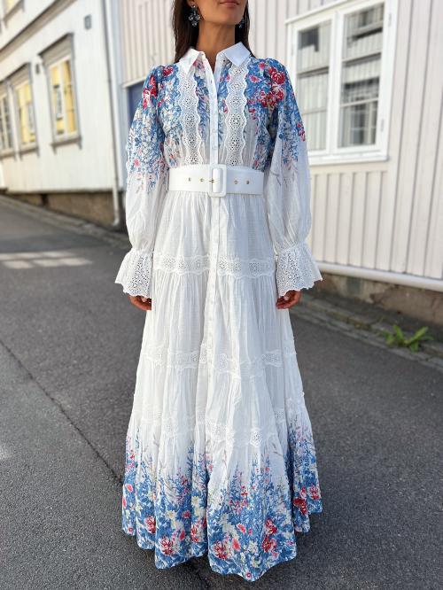 Cotton Slub Maxi Dress in Blue Field Cotton Slub Maxi Dress in Blue Field