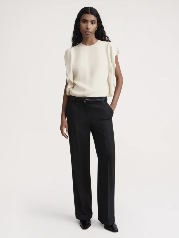 Side-Drape Crepe Top - Image 2