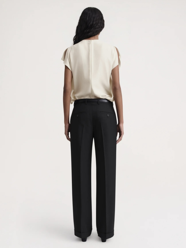 Side-Drape Crepe Top - Image 4