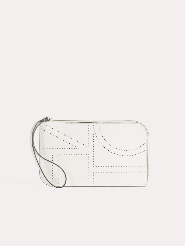 Monogram Leather Wristlet Pouch - Image 1