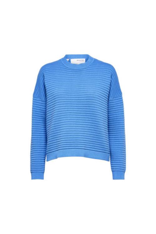 Laurina knit o-neck - ultramarin