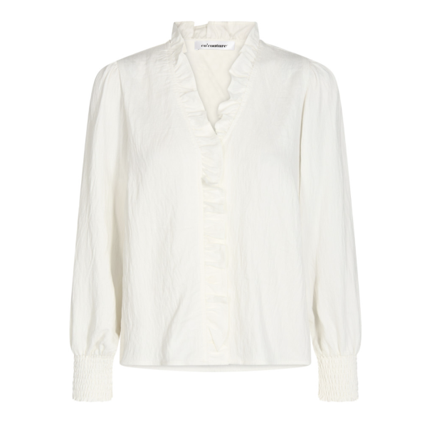 Sueda Frill Shirt|  Sueda CC Frill Shirt i white fra Co´Couture