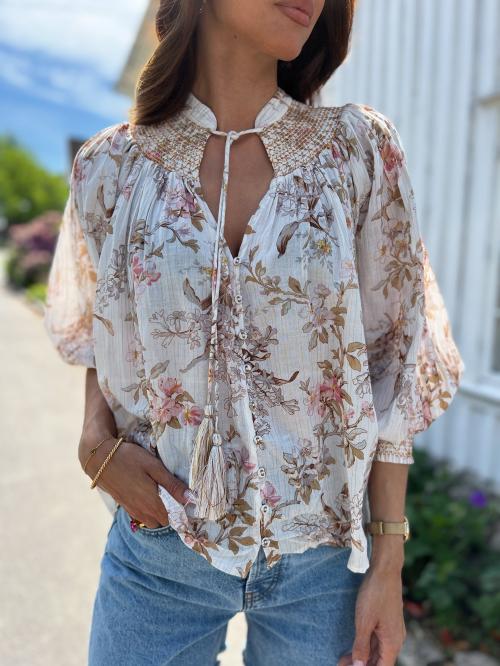 Bohemian Shirt - Flower Branches 
