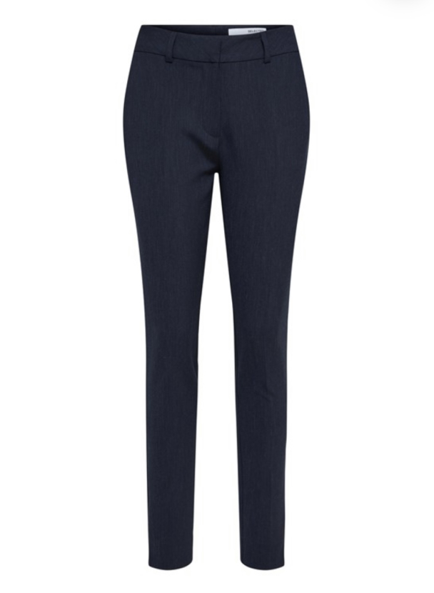 Rita Slim Pant - Dark Sapphire/Melange - Image 2