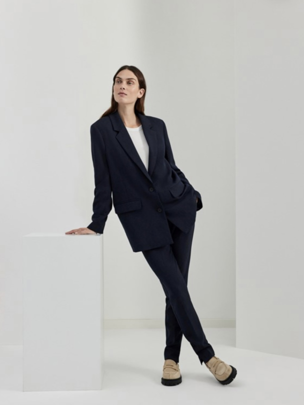Rita Relaxed Blazer - Dark Sapphire/Melange - Image 2