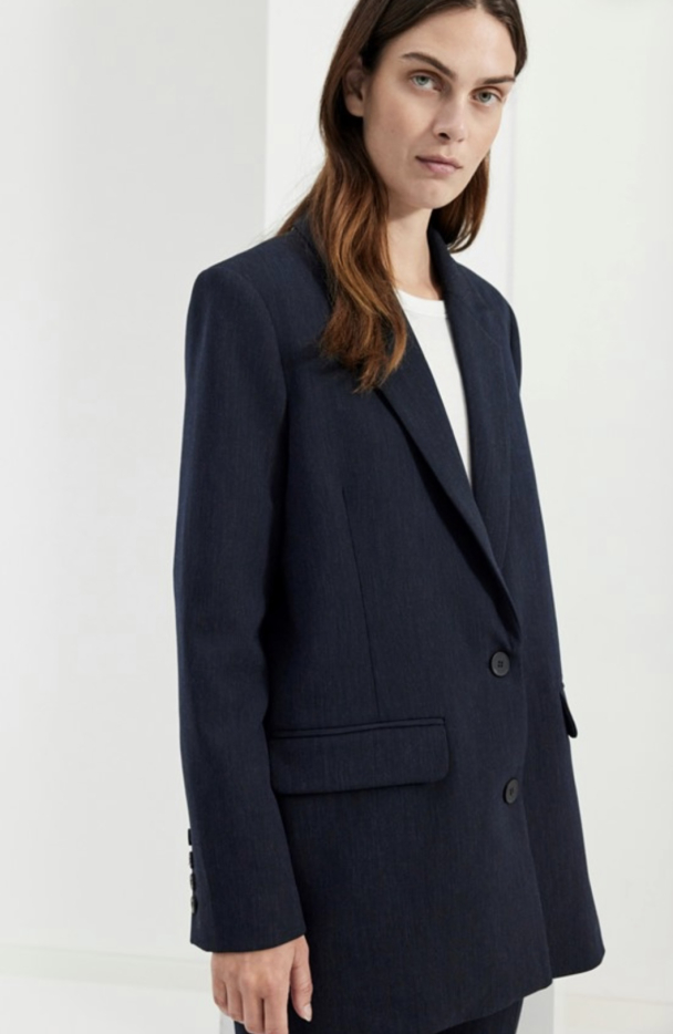 Rita Relaxed Blazer - Dark Sapphire/Melange - Image 3