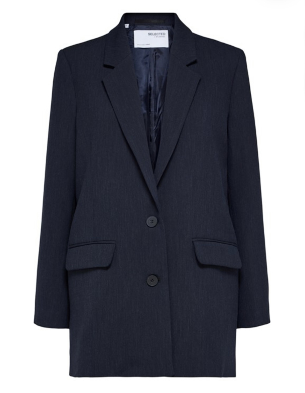 Rita Relaxed Blazer - Dark Sapphire/Melange - Image 4