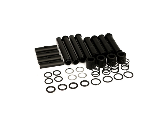 COMPLETE TWIN CAM PUSHROD COVER KIT. BLACK