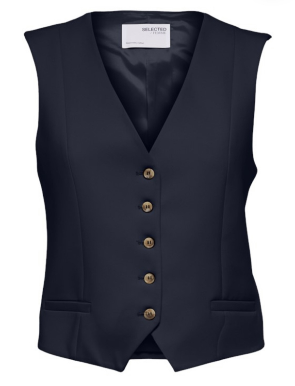 Rita Vest Dark Sap Mel - Dark Sapphire/detail Melange - Image 2