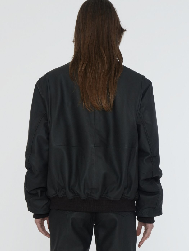 Leather Bomber Jacket - Image 2