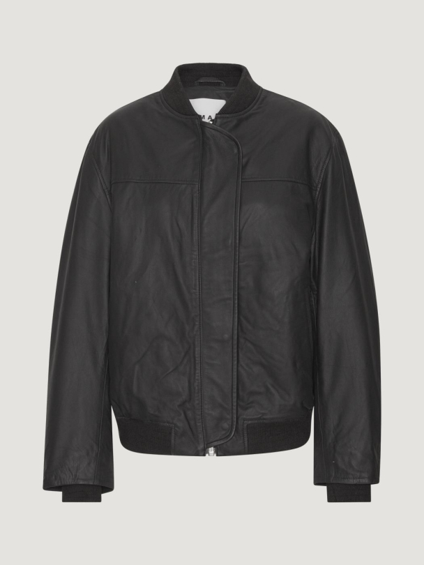 Leather Bomber Jacket - Image 5