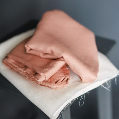 Ull- og viskosekrepp Rosa
