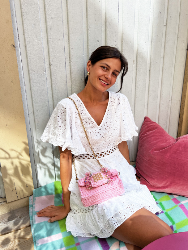 The Ibiza Mini Crochet Baby Pink  - Image 6