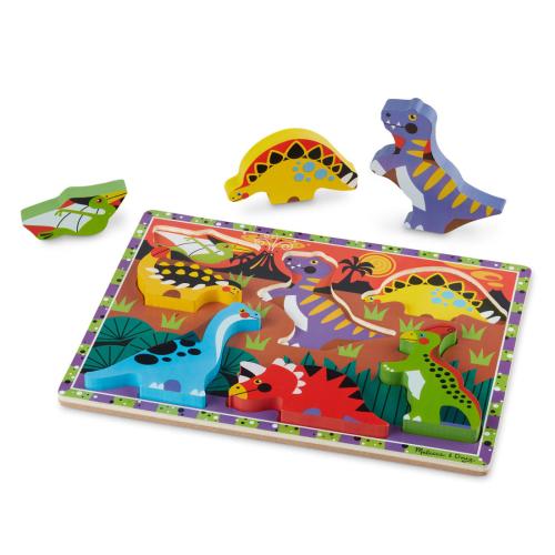 MELISSA & DOUG - PUSLESPILL CHUNKY DINOSAURS