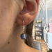 Sølv øreheng - Lilla glassperler