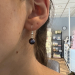 Sølv øreheng - Lilla ferskvannsperler