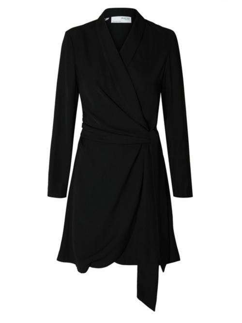 Patricia Short Wrap Dress - Black 