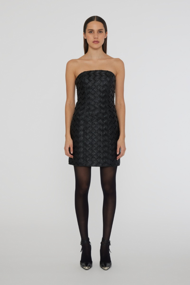 Braided Mini Dress - Black  - Image 6